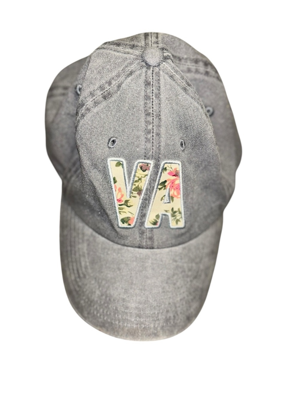 Home Free Virginia VA state gray floral state baseball cap hat
